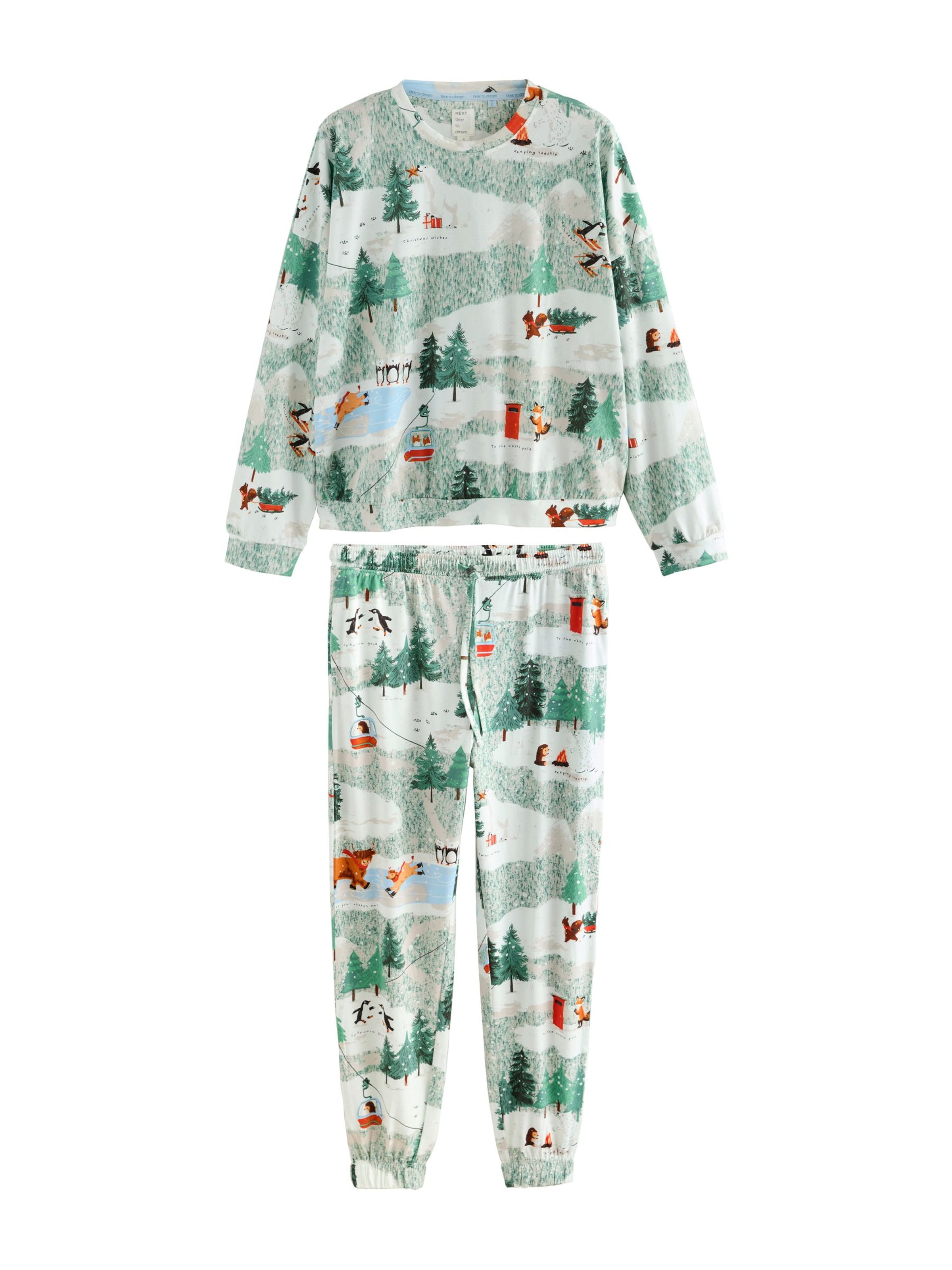Next Πιτζάμα σε πράσινο: μπροστά