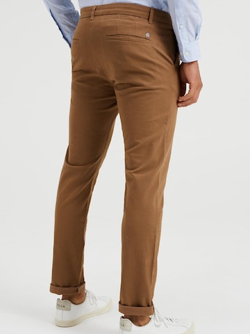 WE Fashion - Slimfit Pantalón chino en marrón