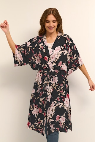 Cream Kimono 'Oline' in Black: front