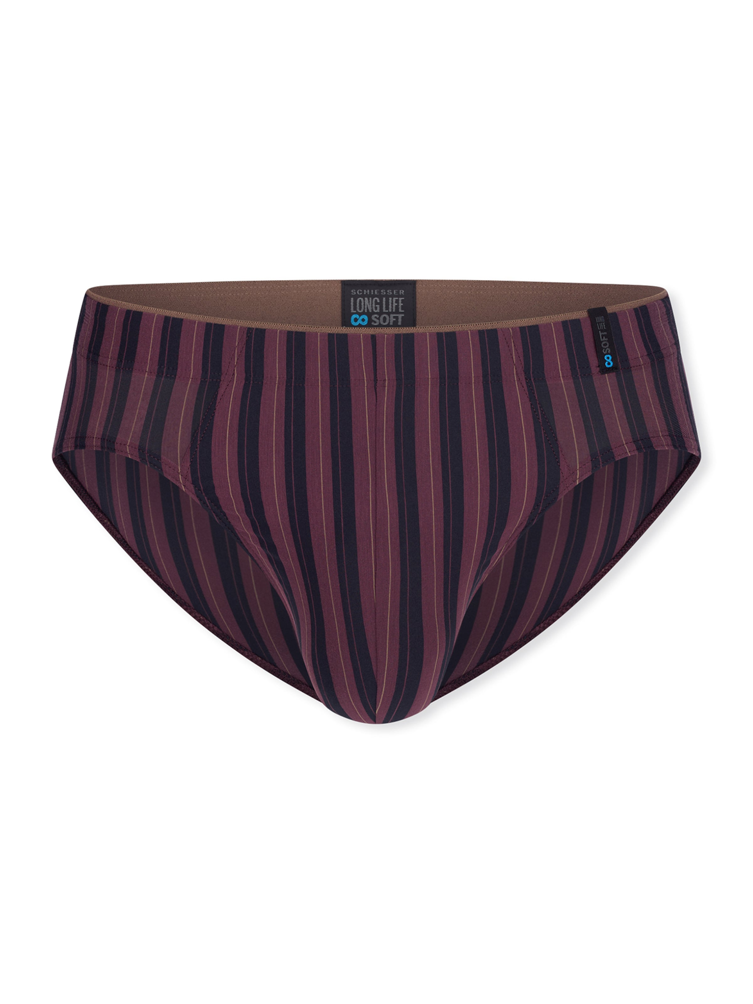 SCHIESSER Minislip ' Long Life Soft ' in Braun: Vorderseite