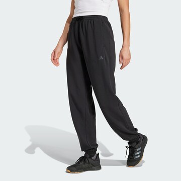ADIDAS PERFORMANCE Alt kitsenev Spordipüksid 'Designed For Training Warm-Up', värv must: eest vaates