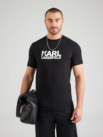 T-Shirt Karl Lagerfeld en noir : devant