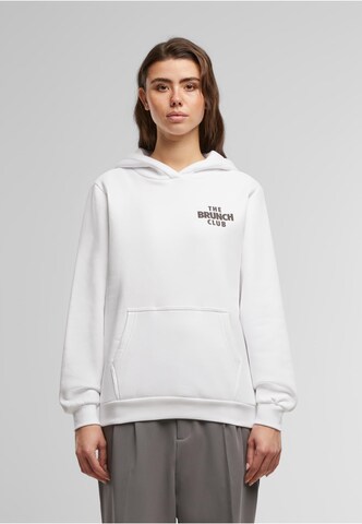 Sweat-shirt 'The Brunch Club' Miss Tee en blanc