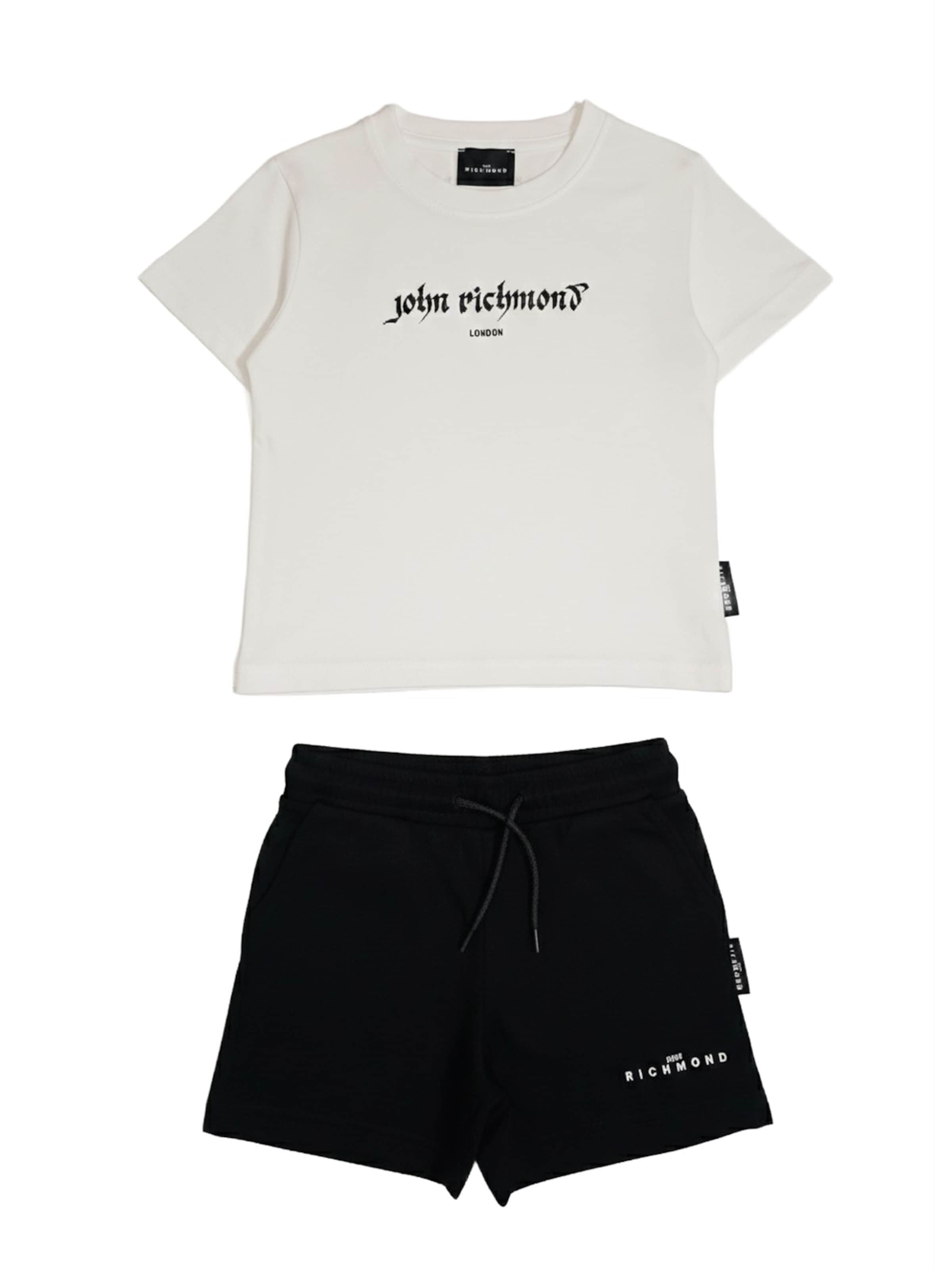 John Richmond Set 'Completo bianco-nero per bambino' in White: front