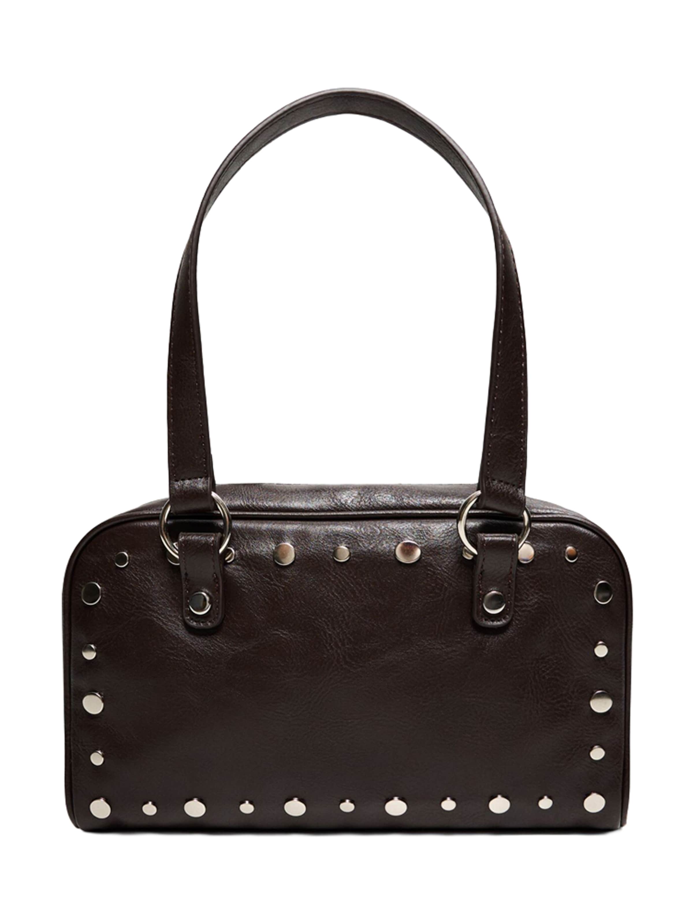 Borsa a mano Bershka di colore marrone scuro, Visualizzazione prodotti