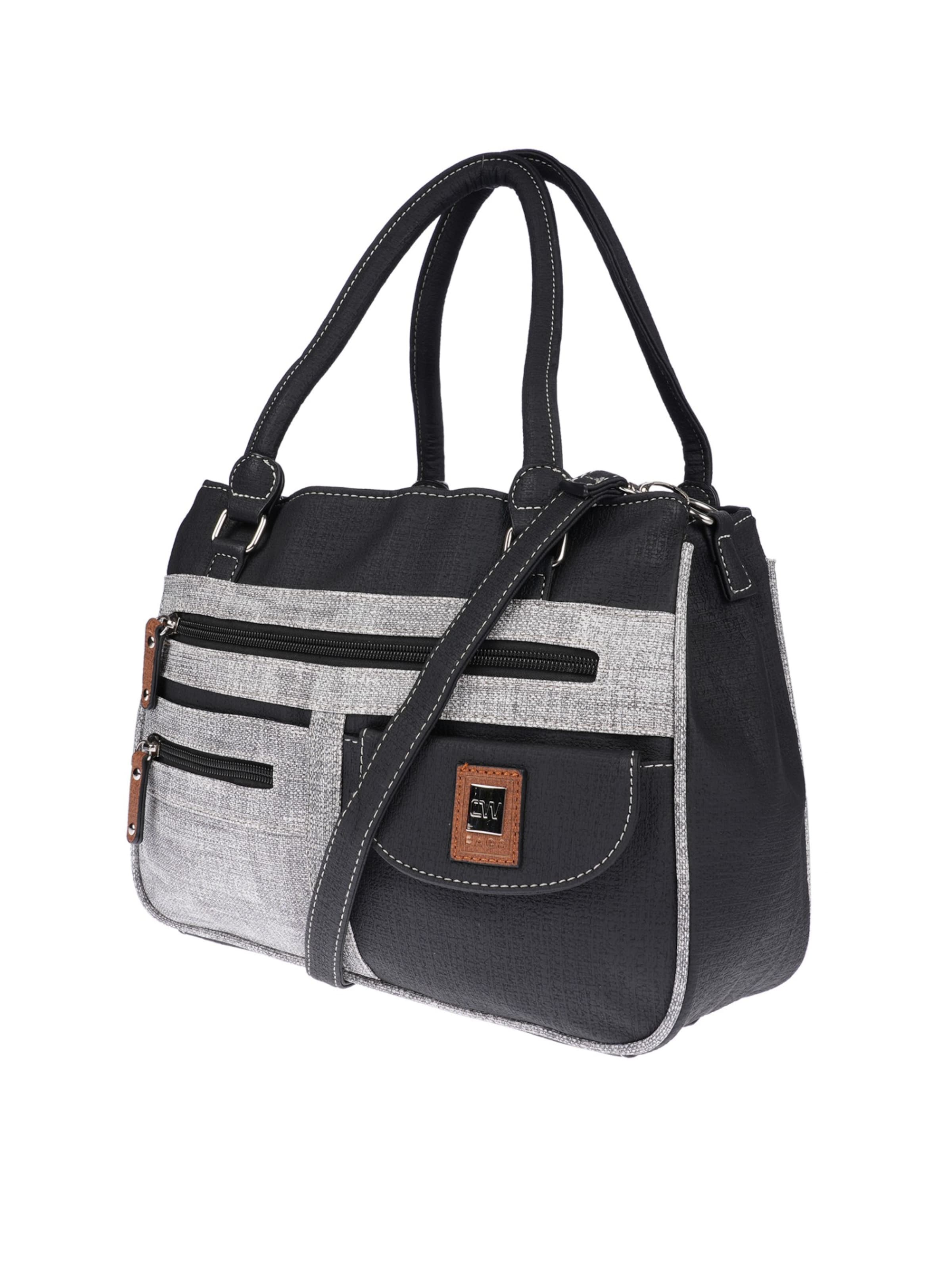 Christian Wippermann Handbag 'Große Damen Tasche Umhängetasche Schultertasche' in Grey: front