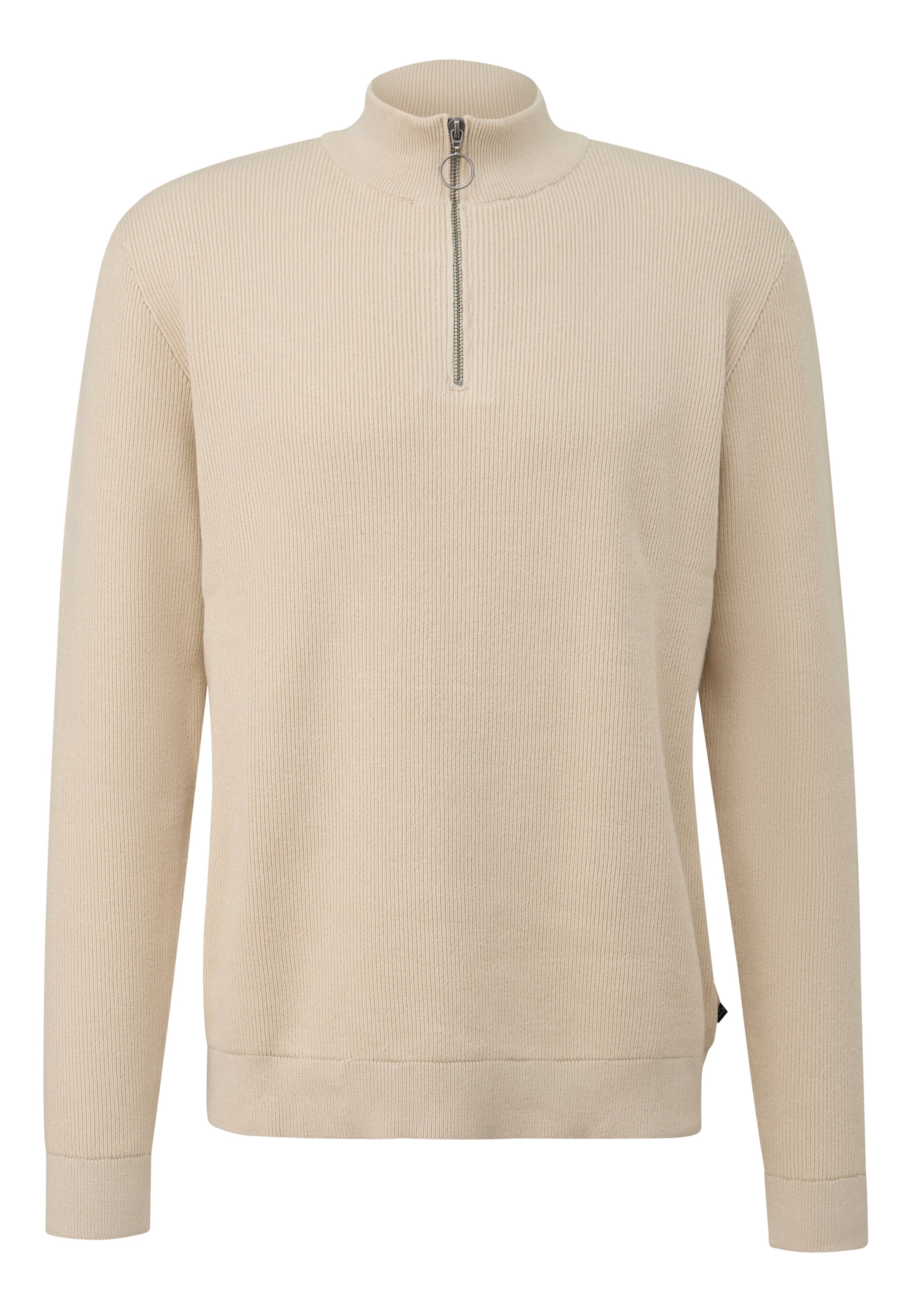 Pull-over QS en beige : devant