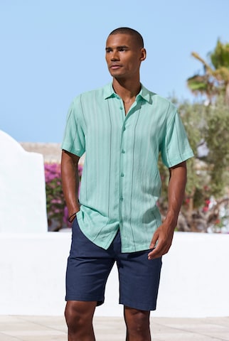 JOHN DEVIN Regular fit Button Up Shirt in Green: front