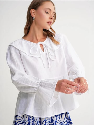 MixRay Bluse in Weiß