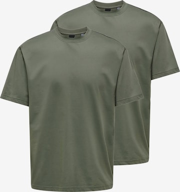 Only & Sons Shirt 'Onsfred' in Green: front