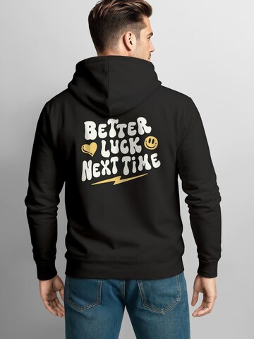 Neverless Sweatshirt 'better luck next time'‌‌‌‌‌ in Schwarz