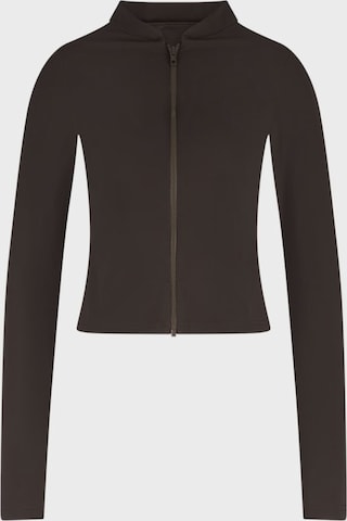 WALLIEN T-shirt Swimsuit 'Rash Guard' in Brown: front