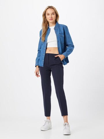 Regular Pantalon à plis Sisley en bleu