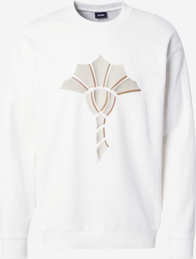 JOOP! Sweater majica 'Blaze' u pijesak / siva / bijela, Pregled proizvoda