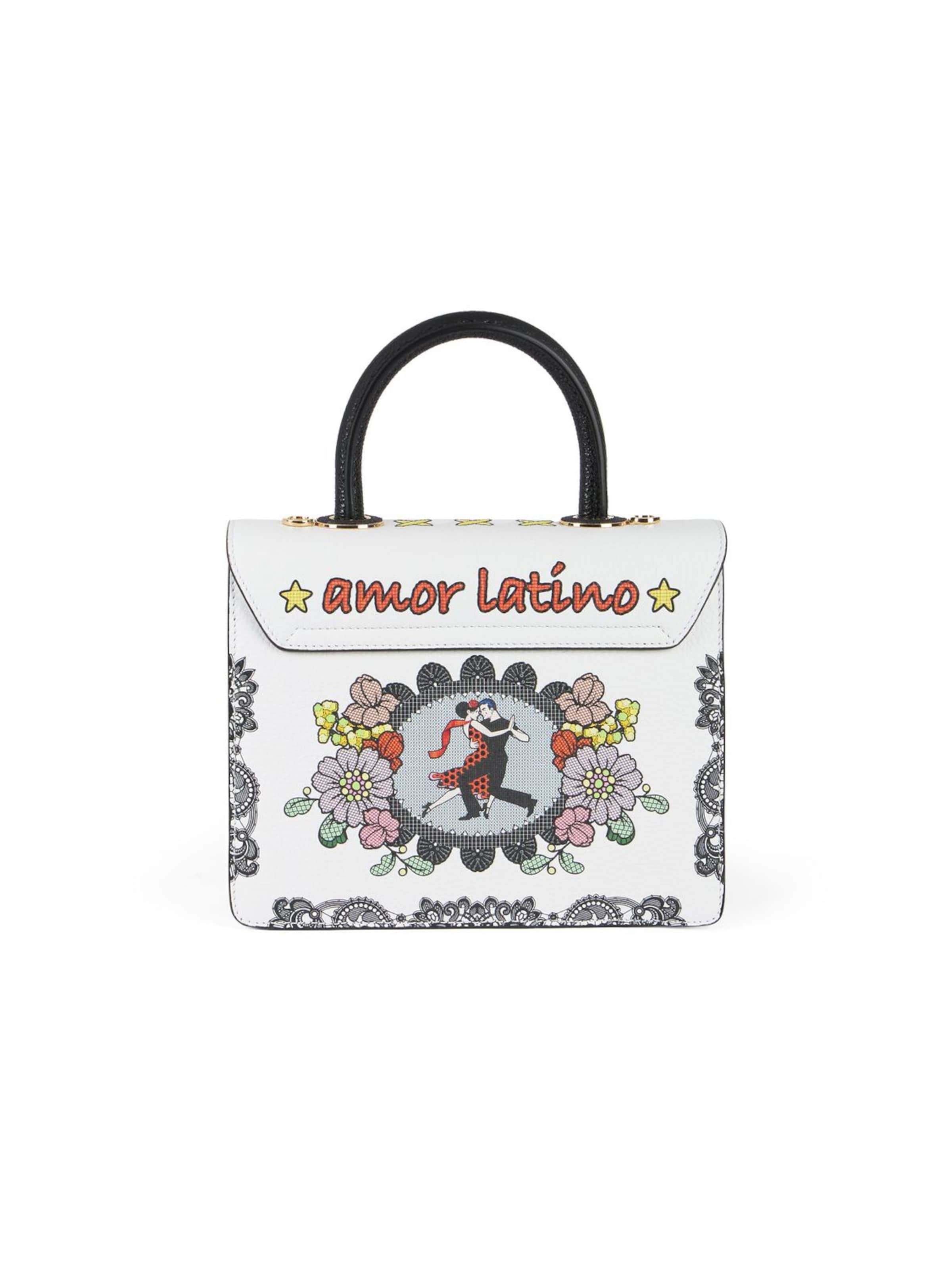 Borsa a mano 'Audrey Amor Latino' di Braccialini in bianco