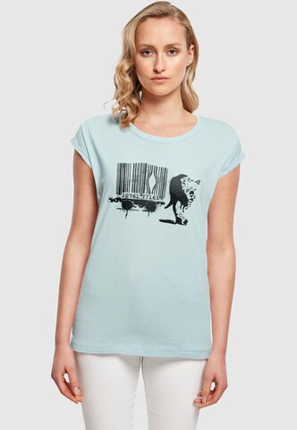 T-shirt 'Brandalised - Barcode Leopard Circle' Merchcode en bleu : devant