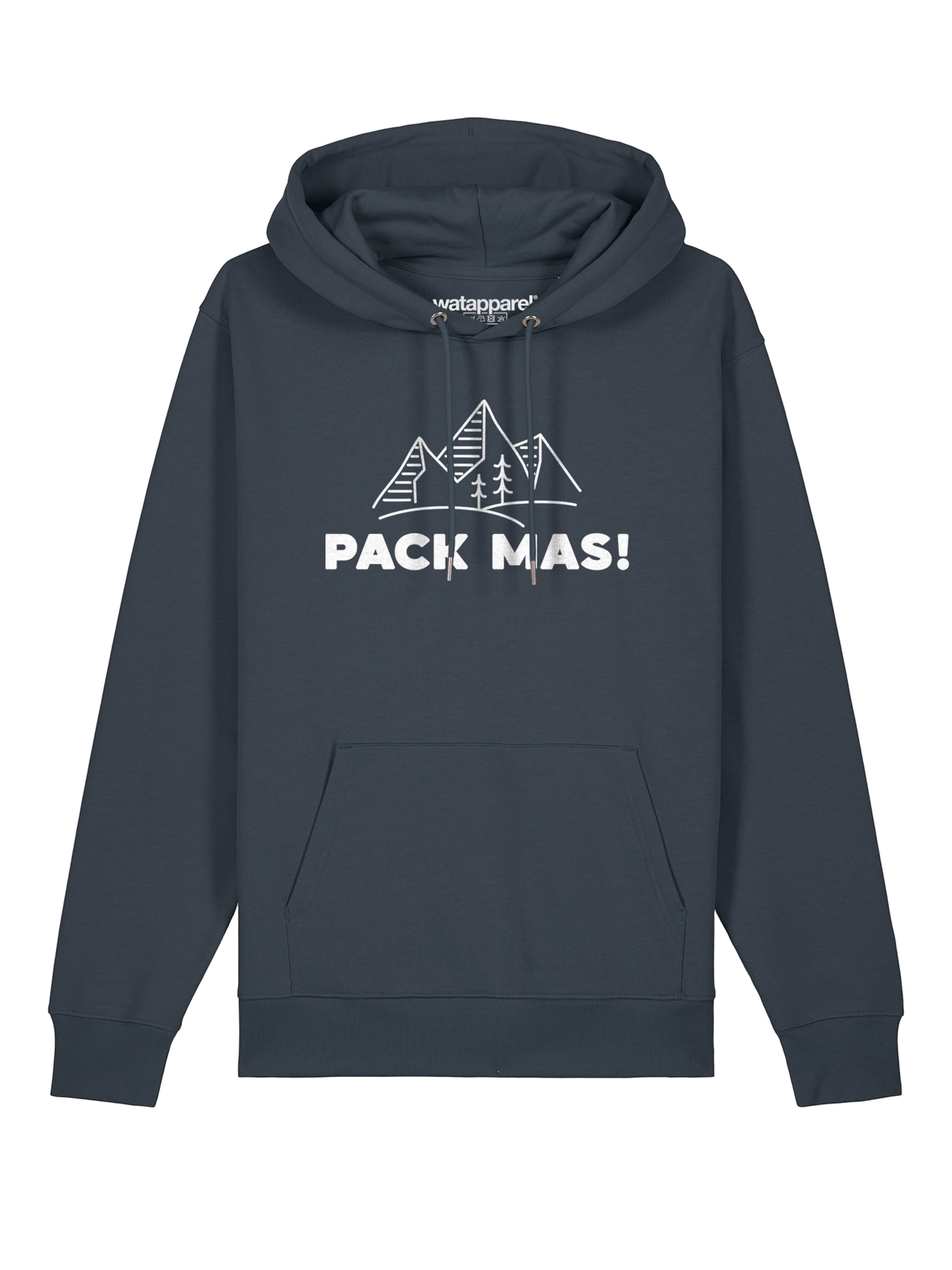Watapparel Sweatshirt 'Pack mas!' in Grijs: voorkant