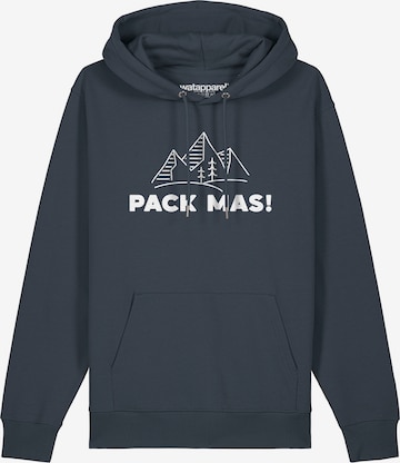 Watapparel Sweatshirt 'Pack mas!' in Grau: Vorderseite