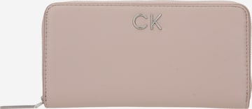 Porte-monnaies Calvin Klein en beige : devant