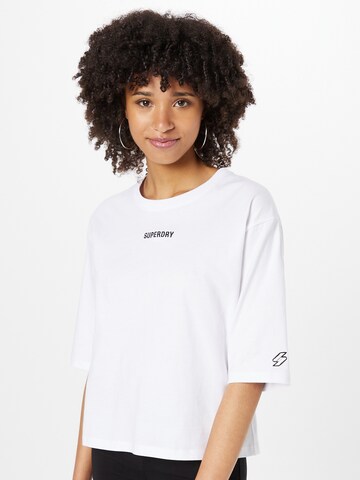 Superdry Shirt 'Code Micro' in Wit: voorkant