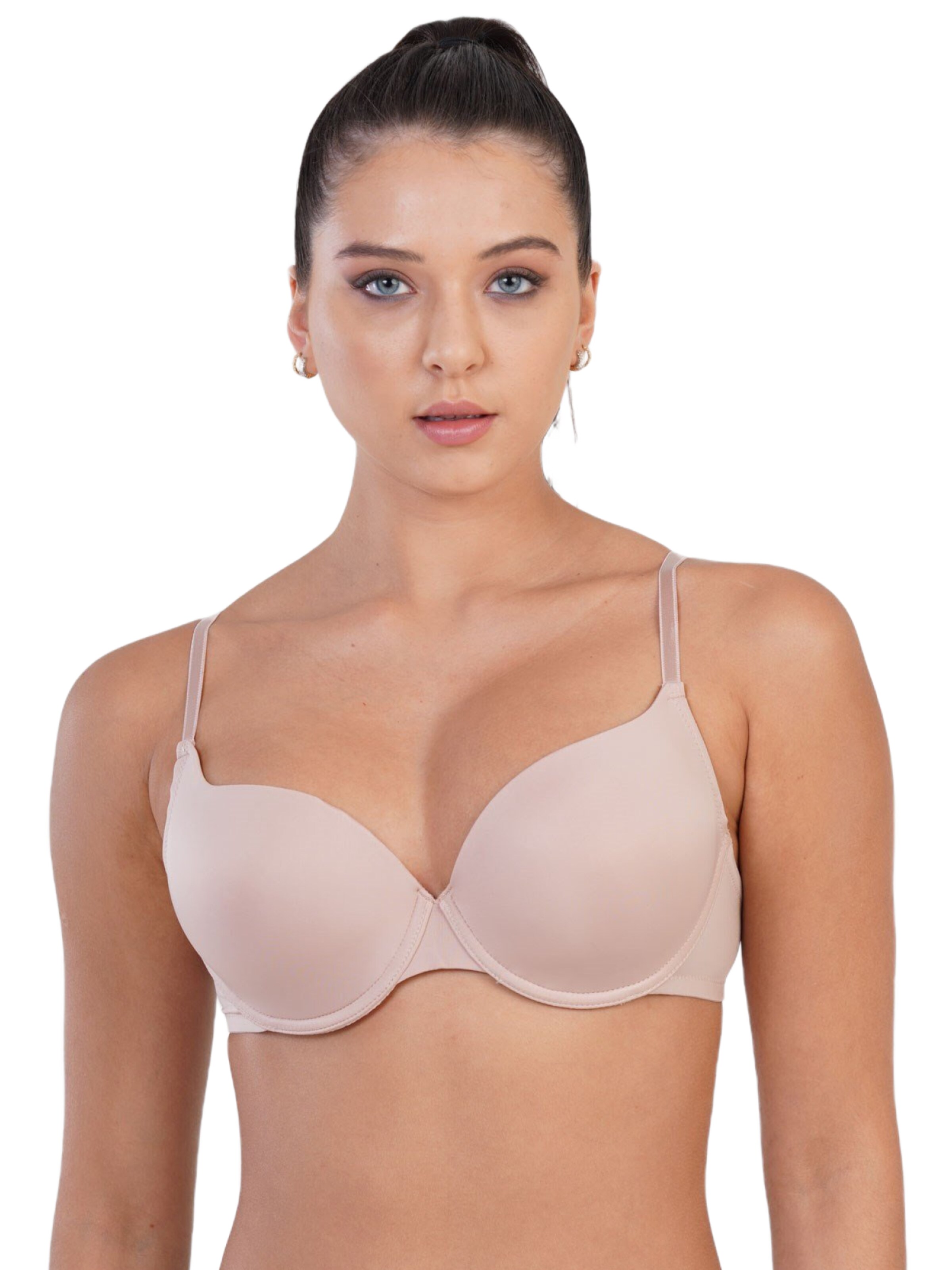C&City T-shirt Bra in Beige: front