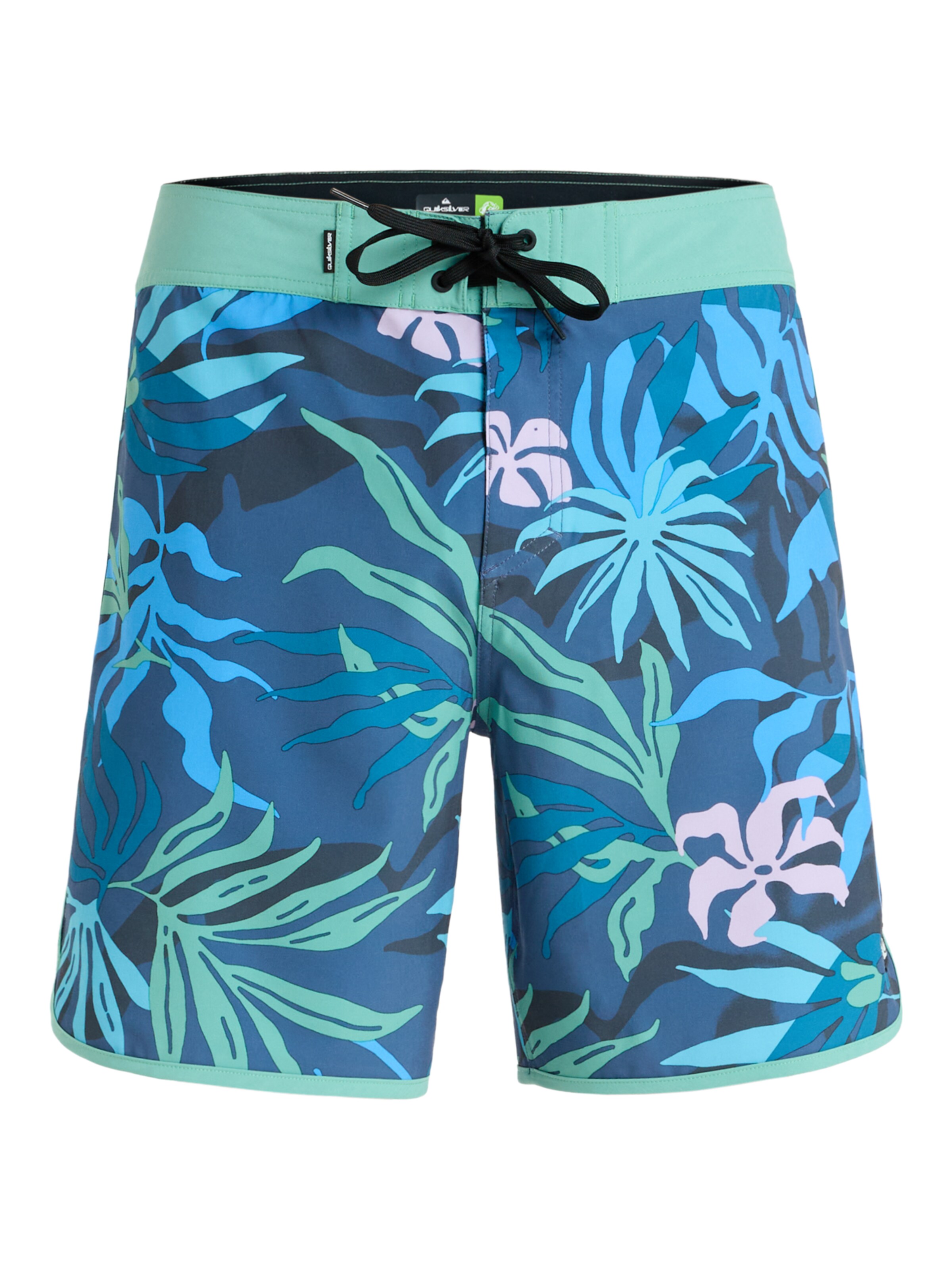 QUIKSILVER Boardshorts 'Surfsilk Scallop 18' en bleu / bleu ciel / menthe / lilas, Vue avec produit