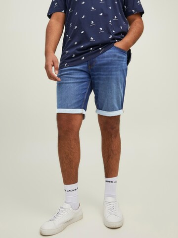 Jack & Jones Plus Regular Дънки 'Rick' в синьо: отпред