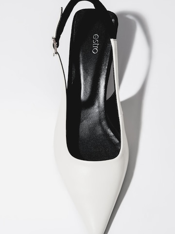 Estro - Zapatos destalonado '30-6654-1' en blanco