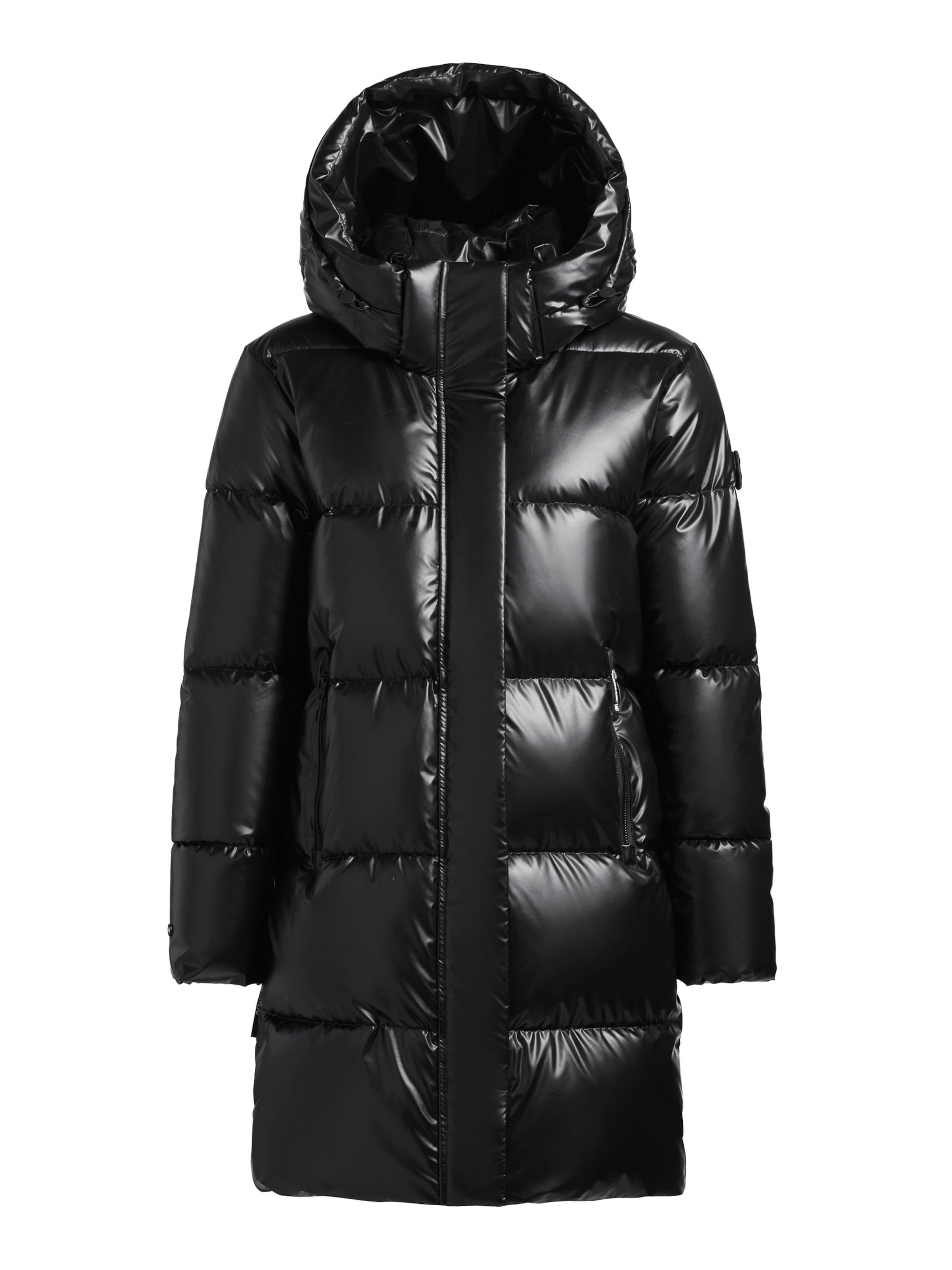 khujo Mantel 'Haya2' in Schwarz: Vorderseite