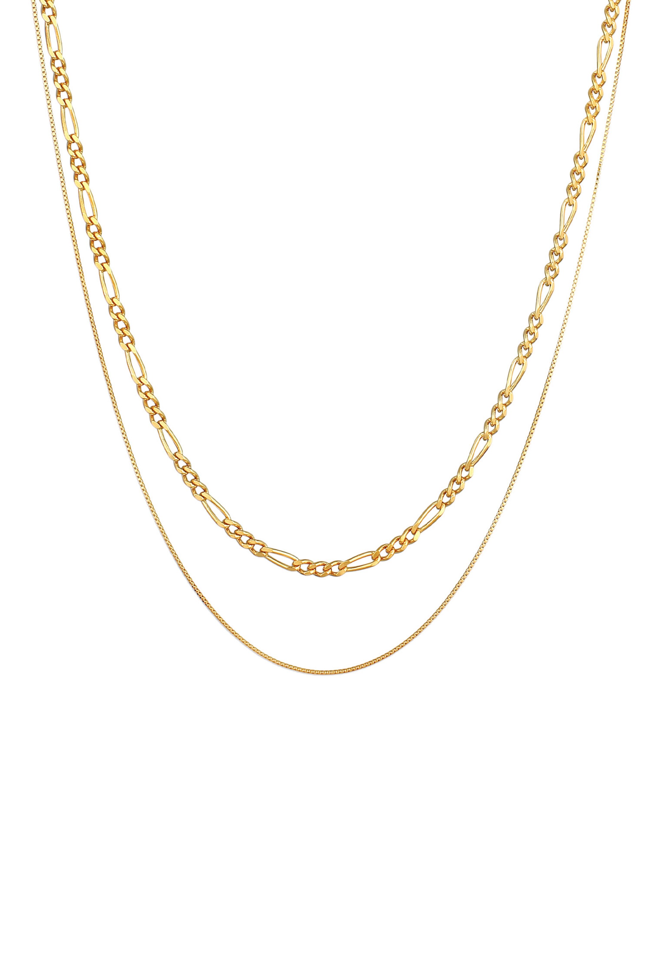 KUZZOI Halskette Basic Kette, Layer in Gold: Vorderseite