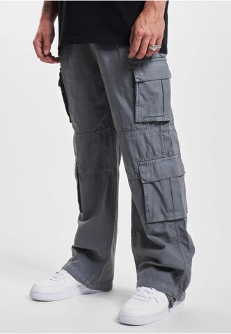 DEF Широка кройка Карго панталон 'Def' в сиво: отпред