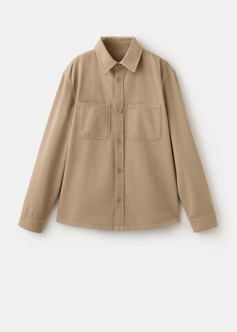 MANGO MAN Regular fit Button Up Shirt 'Jay' in Beige