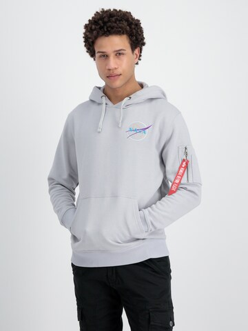 ALPHA INDUSTRIES Sweatshirt 'Dark Side' in Grey: front