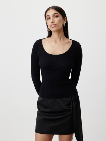 LeGer by Lena Gercke Μπλουζάκι 'Caroline' σε μαύρο: μπροστά