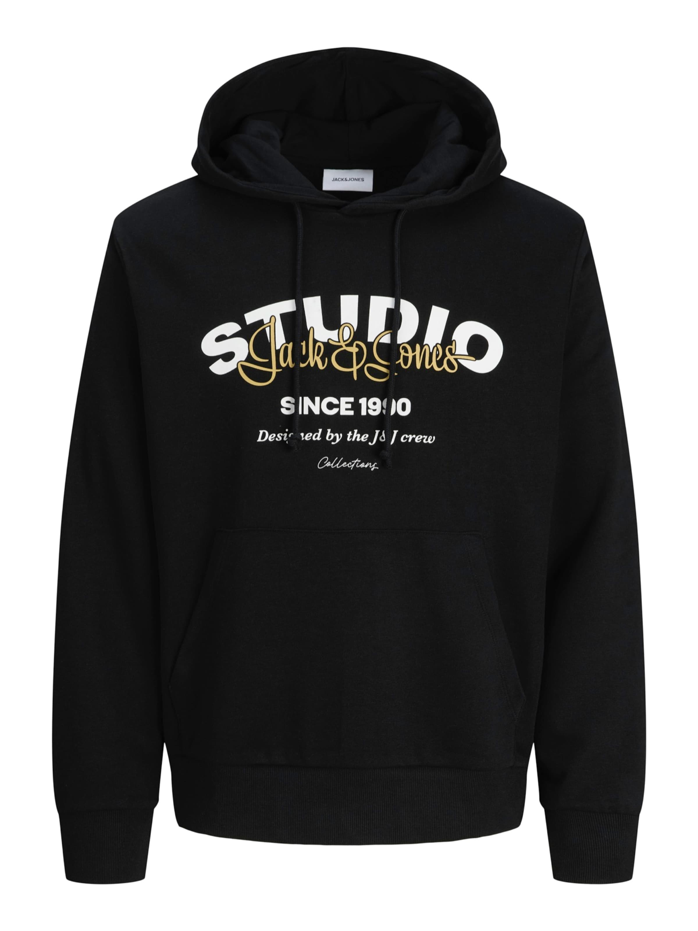 JACK & JONES Свитшот 'JJYuki' в Черный: спереди