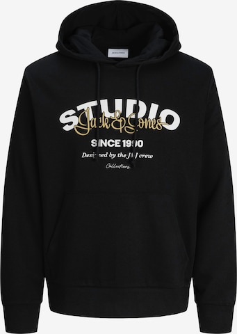 juoda JACK & JONES Megztinis be užsegimo 'JJYuki': priekis