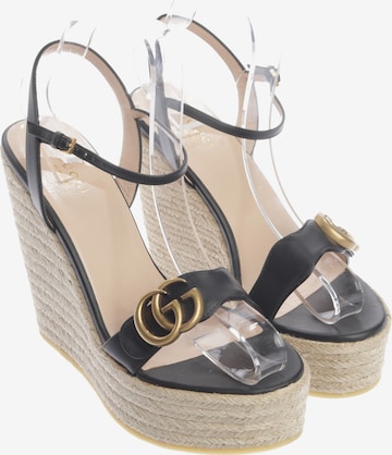 Gucci Sandaletten 39,5 in Schwarz: Vorderseite
