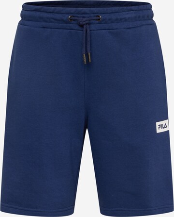 FILA Regular Workout Pants in Blue: front