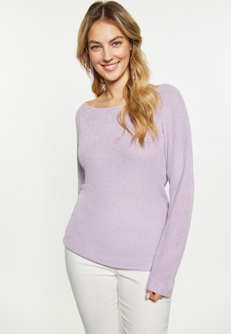 Pull-over faina en violet : devant