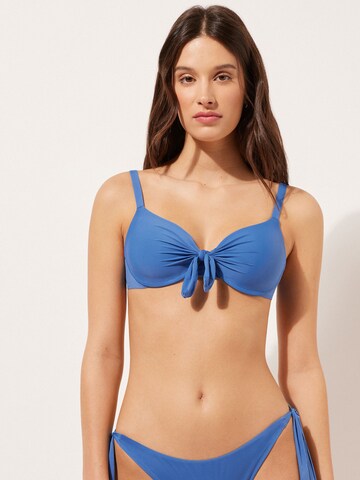 CALZEDONIA Push-up Bikinitop in Blau