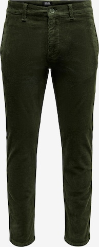 Only & Sons Regular Pants in Green: front