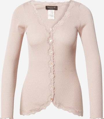 Cardigan rosemunde en rose : devant