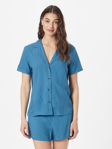 Calvin Klein Underwear - Pijama de pantalón corto en azul: frente