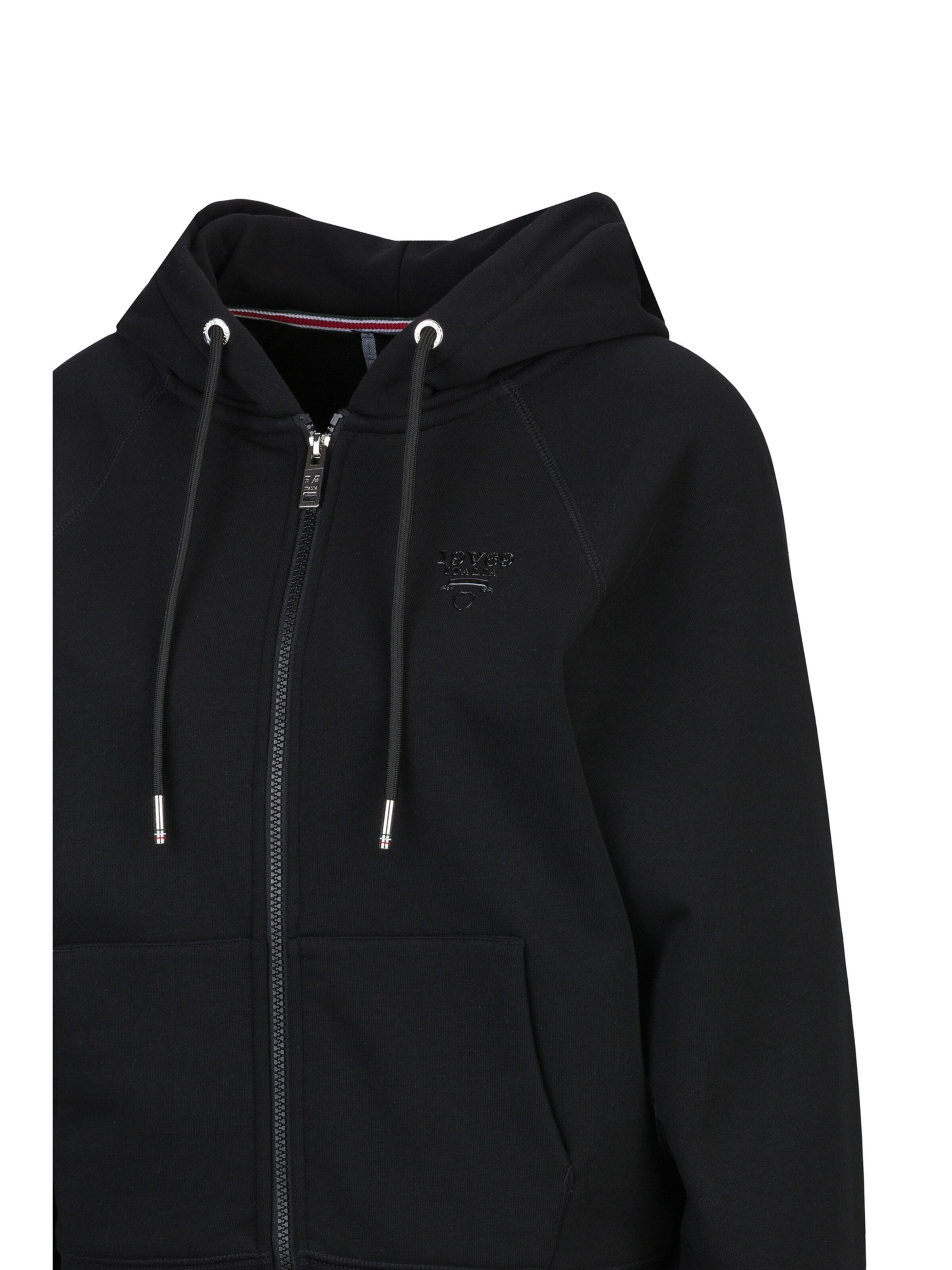 19V69 ITALIA Zip-Up Hoodie 'Karana' in Black