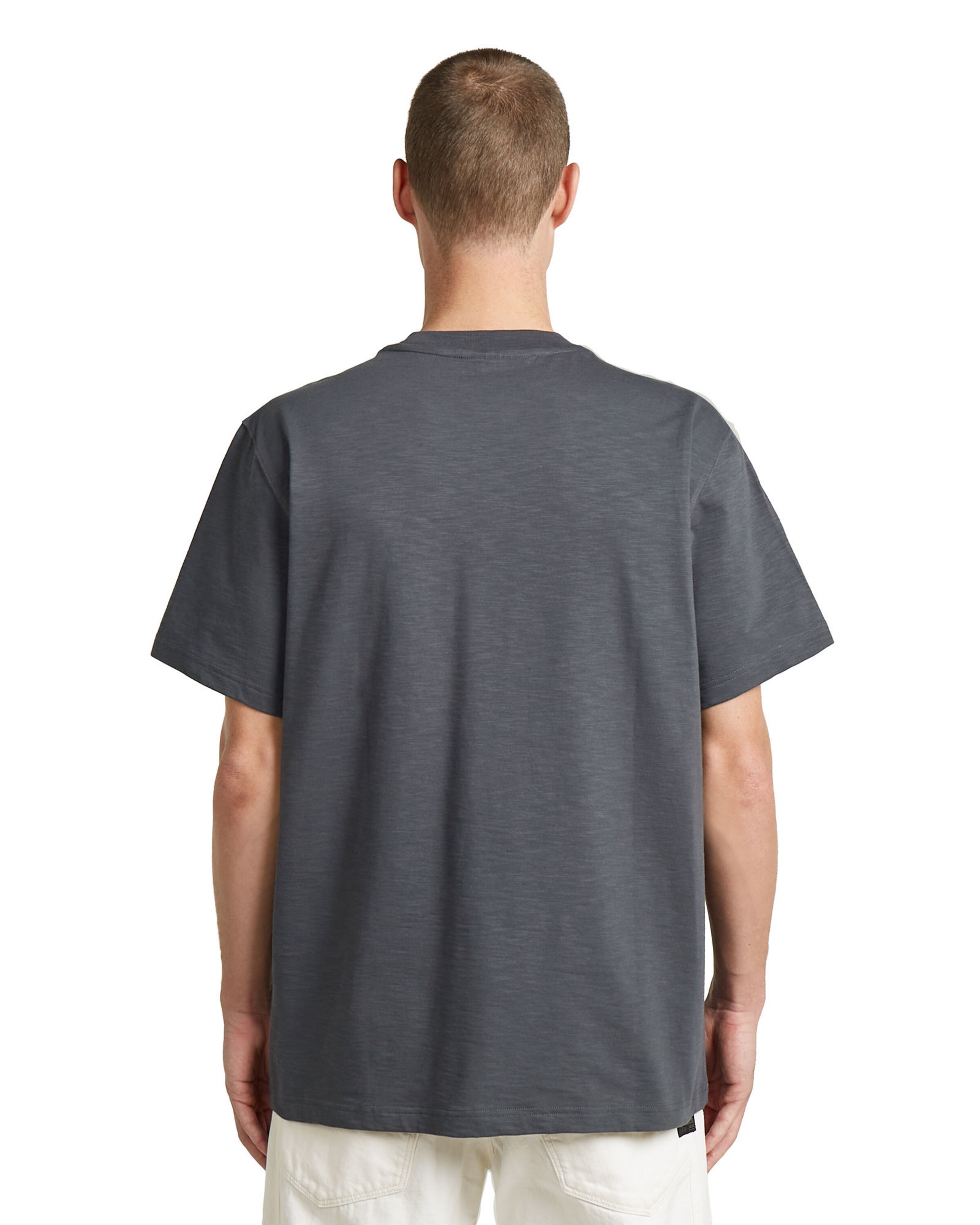 G-STAR Shirt 'Distressed Zip Pocket T-Shirt' in Grijs