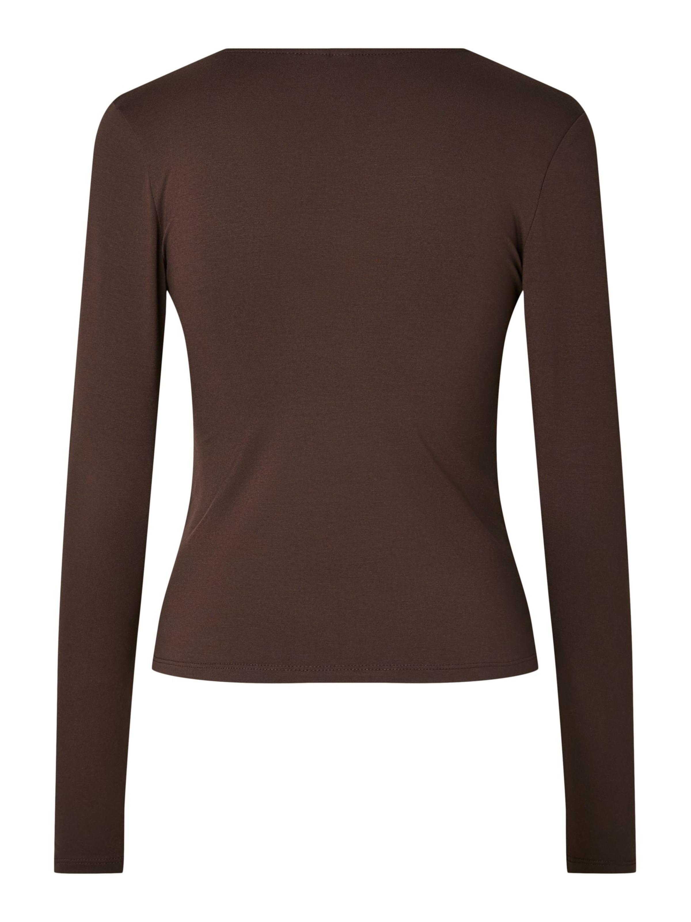 PIECES Shirt in Braun