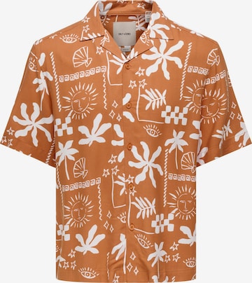 Only & Sons Regular fit Button Up Shirt 'ONSDash' in Orange | ABOUT YOU Only & Sons Regular fit Button Up Shirt 'ONSDash' in Orange | ABOUT YOU