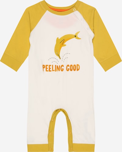 Lucy & Sam Pijama entero/body 'PEELING GOOD' en amarillo / naranja / negro / blanco, Vista del producto