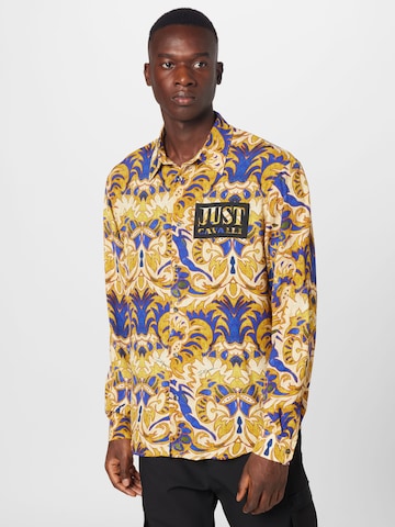 Just Cavalli Regular fit Button Up Shirt in Yellow: front