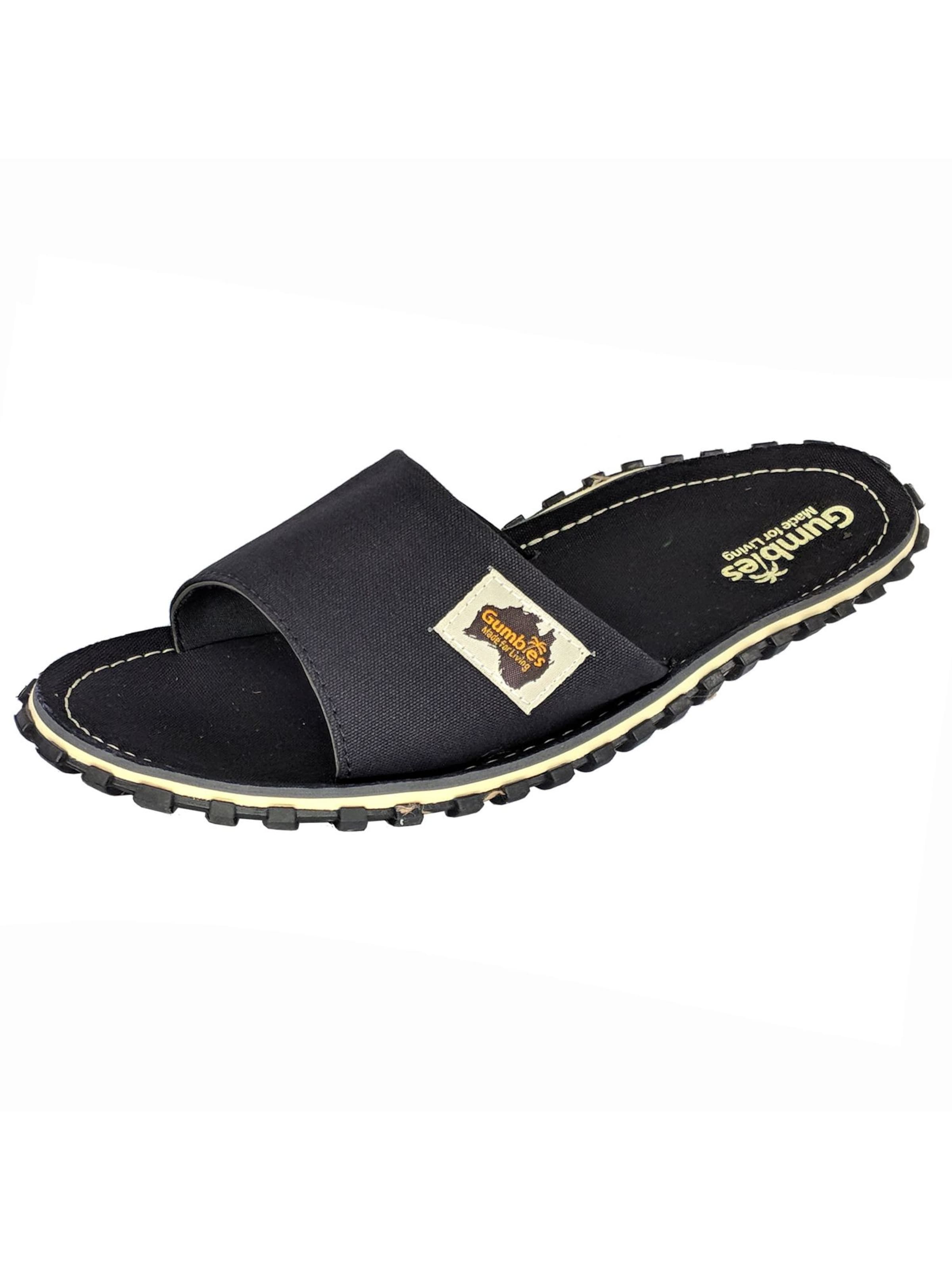 Gumbies Slippers in Black: front